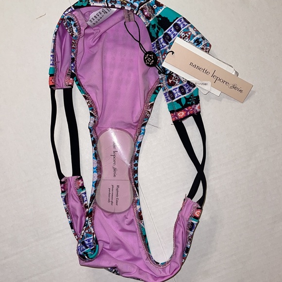 Nanette Lepore Multicolor Cut Out Sides Bikini Bottom - Picture 5 of 10